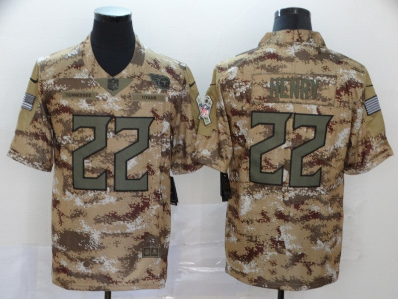 Men's Tennessee Titans Derrick Henry #22 Camouflage Game Jerseys