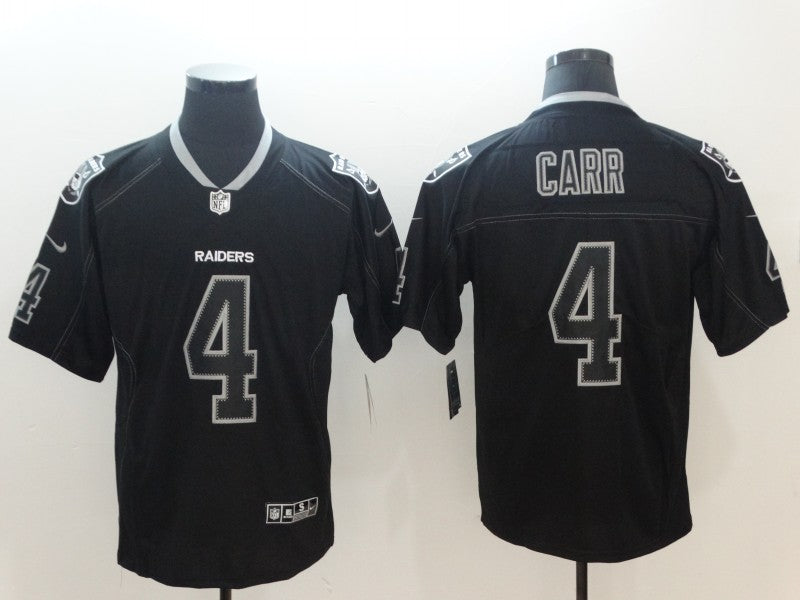 Men's Las Vegas Raiders Derek Carr #4 Black Game Player Jerseys