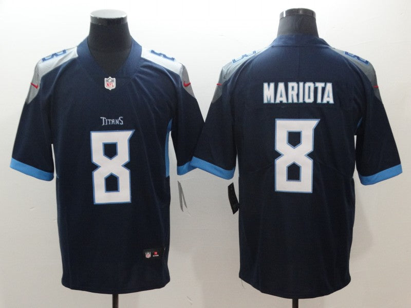 Men's Tennessee Titans Marcus Mariota #8 Navy Game Jerseys