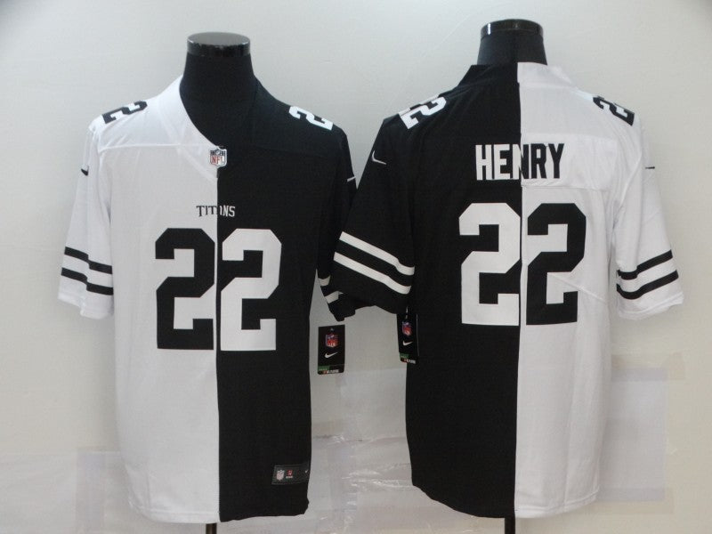 Men's Tennessee Titans Derrick Henry #22 Black/White Game Jerseys