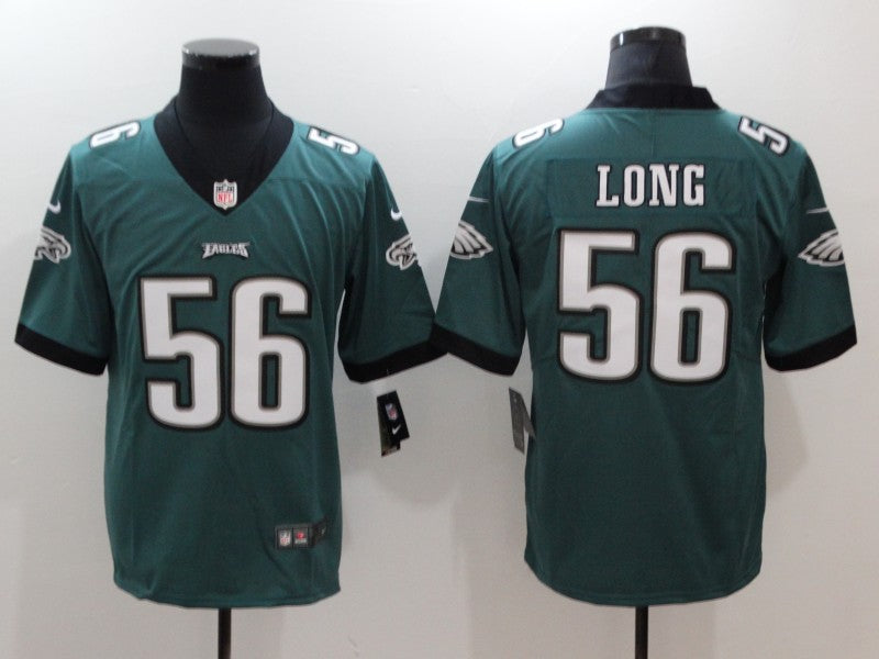 Men's Philadelphia Eagles Chris Long #56 Midnight Green Game Jerseys