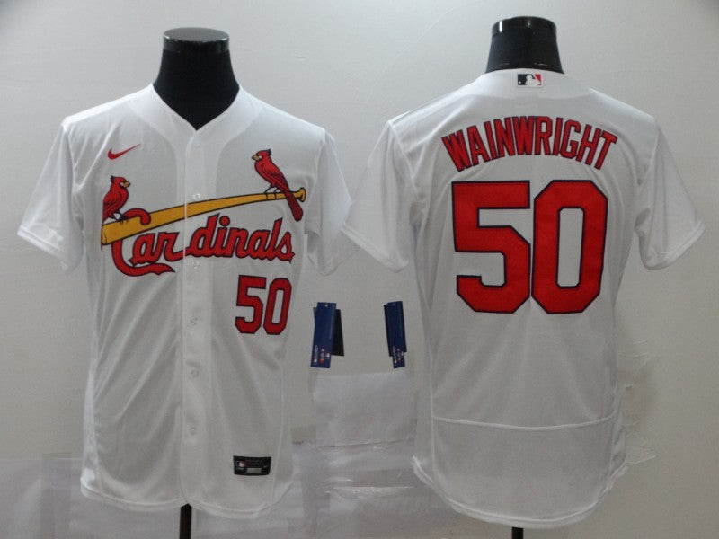 Men's St. Louis Cardinals Adam Wainwright #50 White Replica Player Jerseys