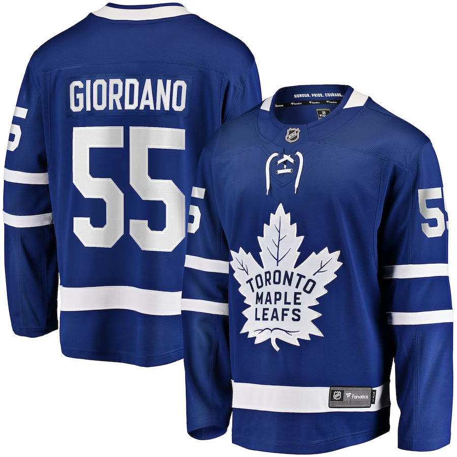 Men's Toronto Maple Leafs Mark Giordano #55 Blue Player Game Jerseys