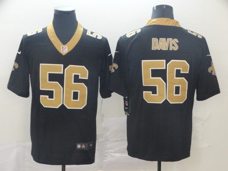 Men's New Orleans Saints Demario Davis #56 Black Game Jerseys