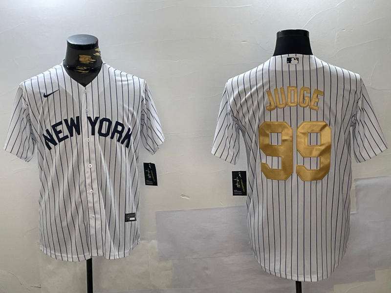 Men's New York Yankees Aaron Judge #99 White Game Player Jerseys