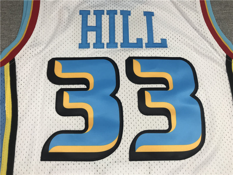 Men's Detroit Pistons Grant Hill 1998-99 White Hardwood Classics Swingman Jerseys