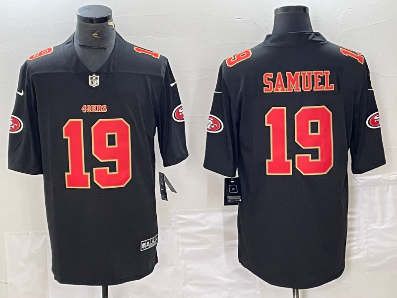 Men's San Francisco 49ers Deebo Samuel #19 Black Fashion Game Jerseys
