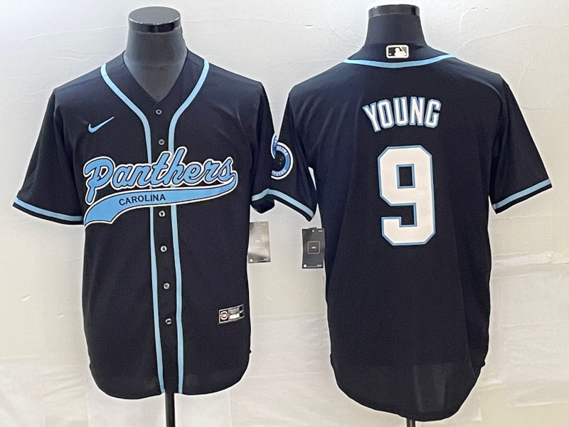 Men's Carolina Panthers Bryce Young #9 Black Game Jerseys Joint Edition