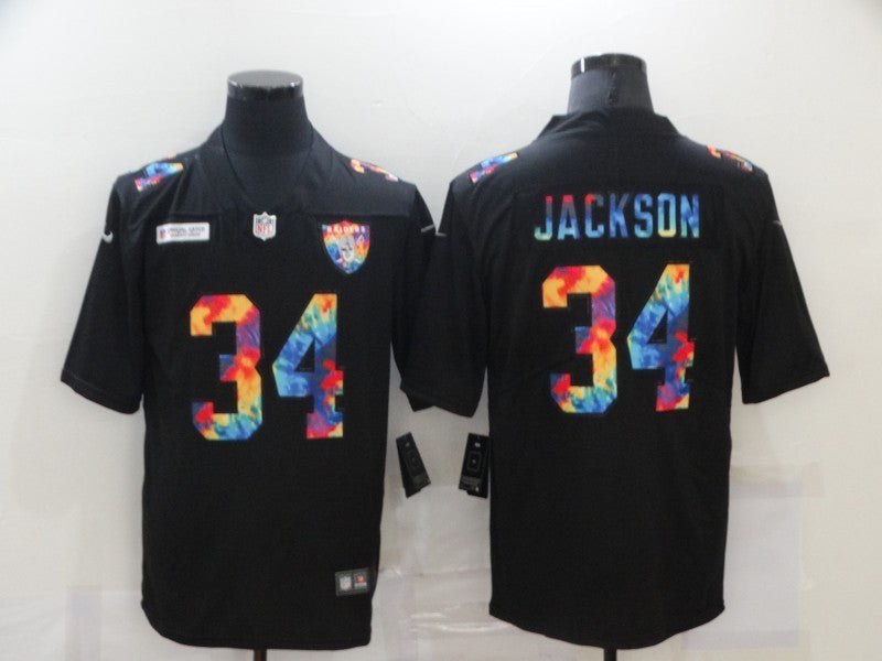 Men's Las Vegas Raiders #34 Bo Jackson Black Player Jerseys