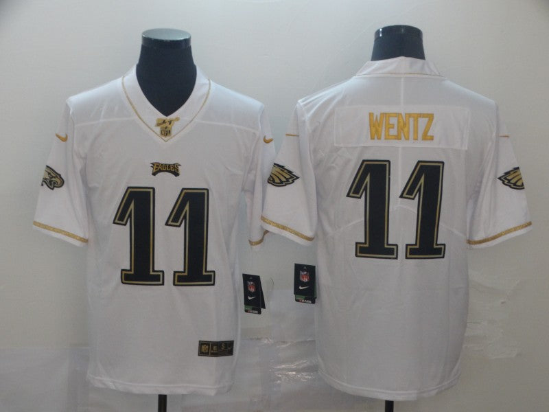 Men's Philadelphia Eagles Carson Wentz #11 White Game Jerseys