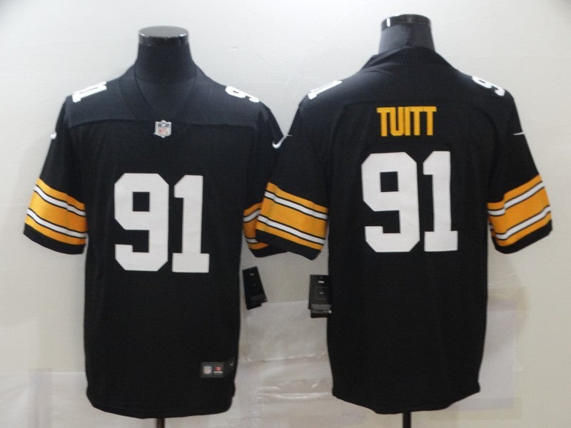 Men's Pittsburgh Steelers Stephon Tuitt #91 Black Player Game Jerseys