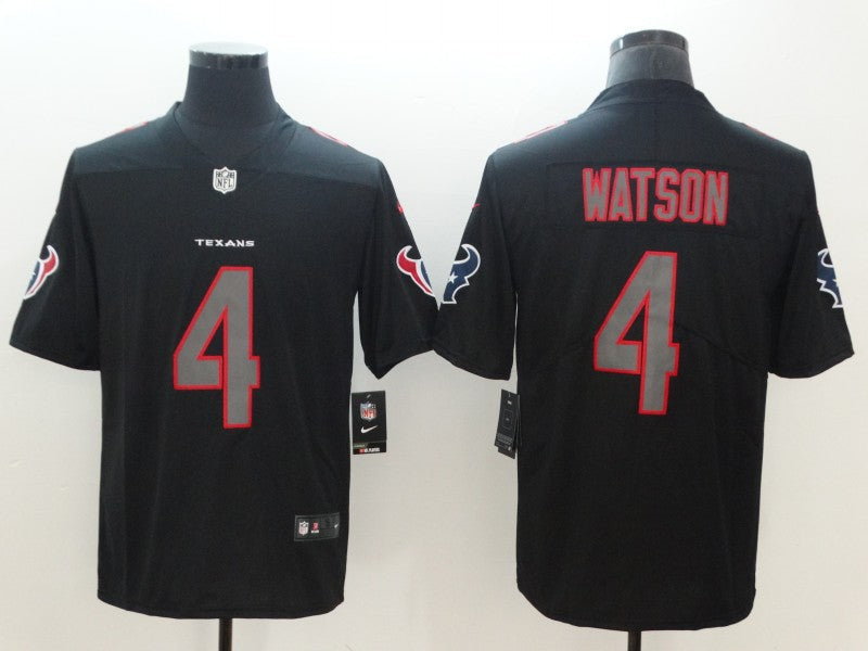 Men's Houston Texans Deshaun Watson #4 Black Player Jerseys