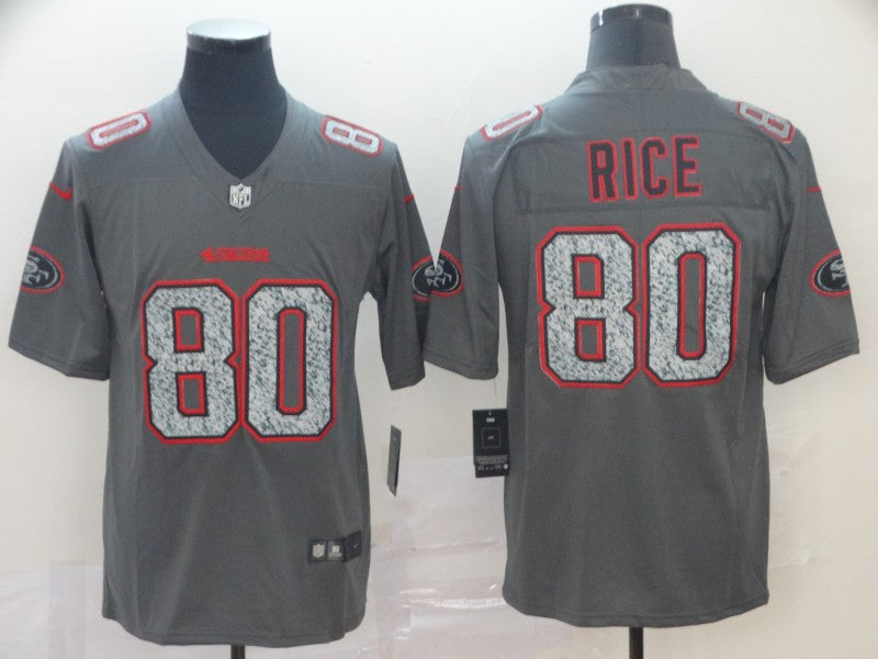 Men's San Francisco 49ers Jerry Rice #80 Gray Game Player Jerseys
