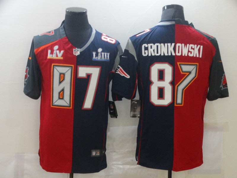 Men's Tampa Bay Buccaneers Rob Gronkowski #87 Red/Blue Game Jerseys