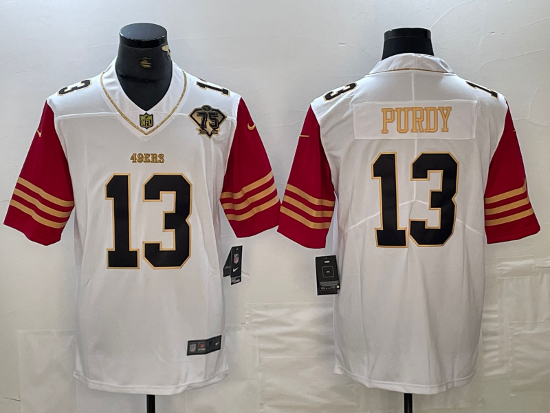 Men's San Francisco 49ers Brock Purdy #13 White Player Game Jerseys