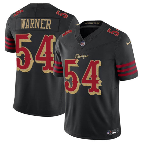 Men's Fred Warner San Francisco 49ers Black 2025 Rivalries Collection F.U.S.E. Limited Jersey