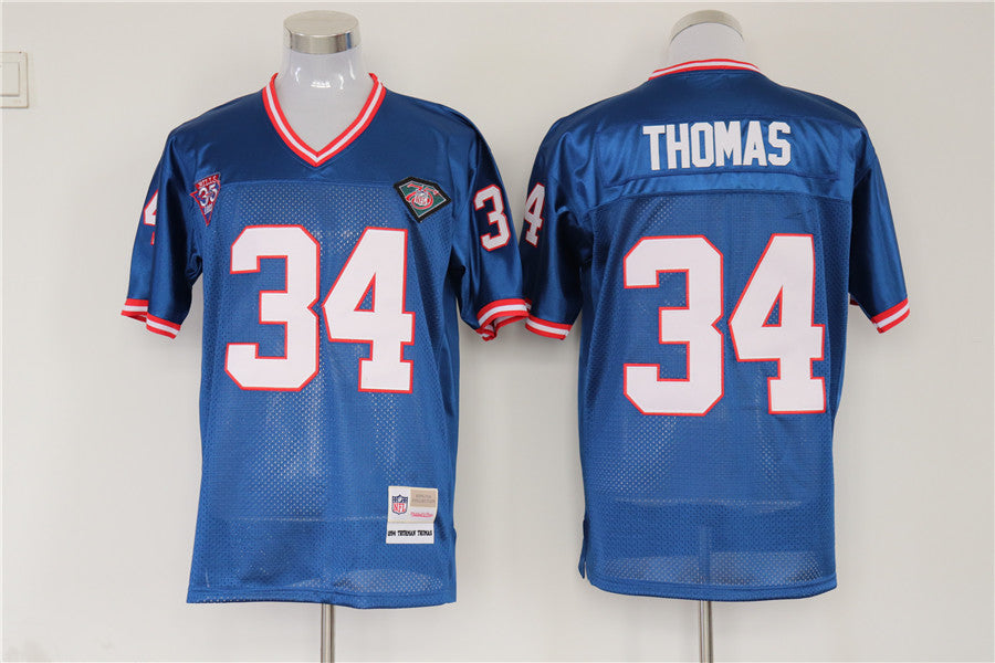 Men's Buffalo Bills Thurman Thomas Mitchell & Ness Blue Legacy Replica Player Jerseys