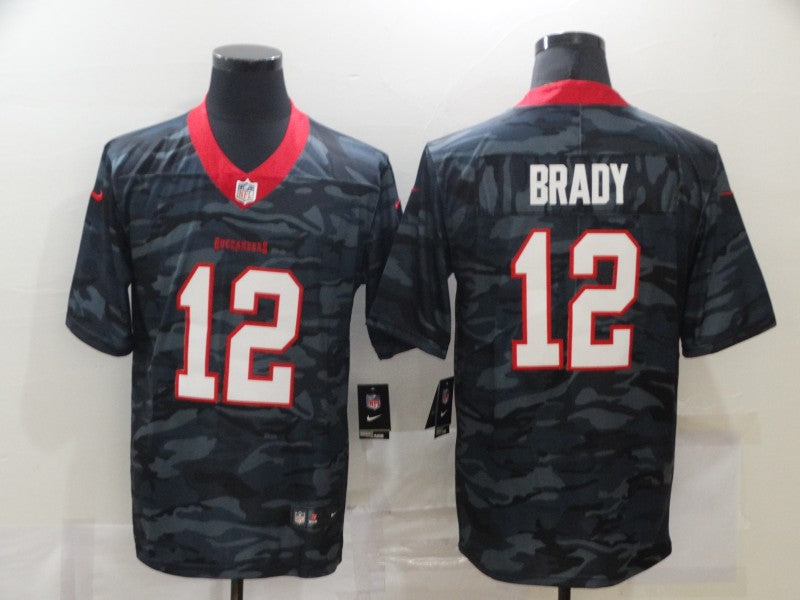 Men's Tampa Bay Buccaneers Tom Brady #12 Gray Camouflage Game Jerseys