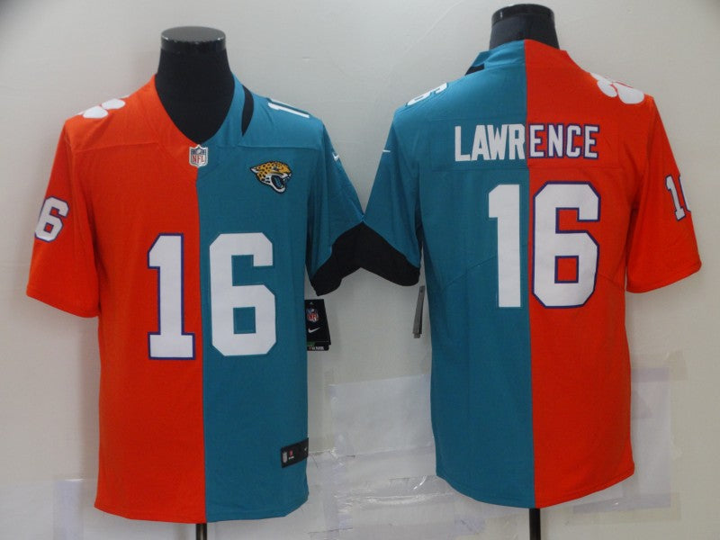Men's Jacksonville Jaguars Trevor Lawrence #16 Red/Teal Game Jerseys