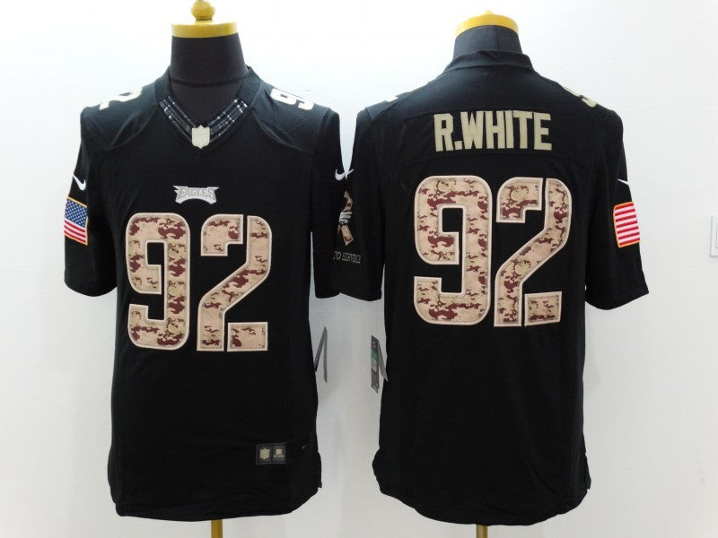Men's Philadelphia Eagles Reggie White #92 Black Game Player Jerseys