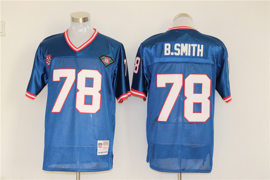 Men's Buffalo Bills Bruce Smith Mitchell & Ness Blue Legacy Replica Player Jerseys