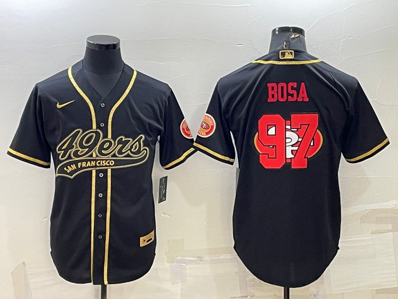Men's San Francisco 49ers Nick Bosa #97 Black Player Jerseys Joint Edition