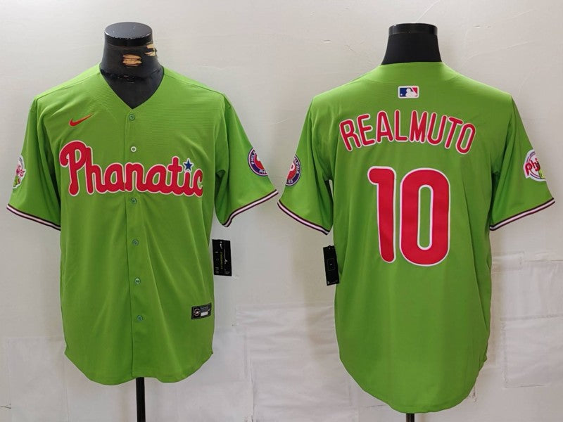 Men's Philadelphia Phillies J.T. Realmuto #10 Green Limited Player Jerseys