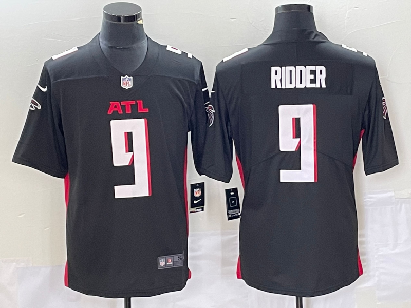 Men's Atlanta Falcons Desmond Ridder #9 Black Game Jerseys