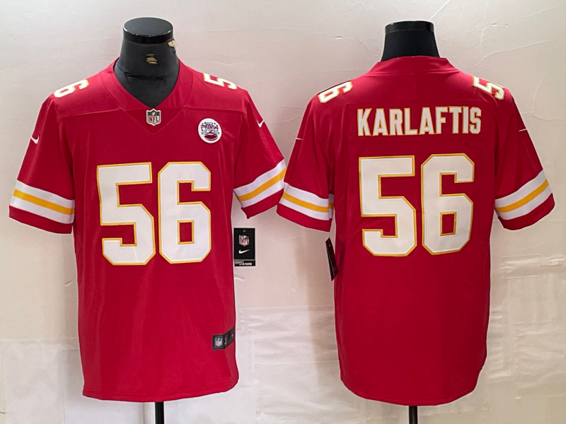 Men's Kansas City Chiefs George Karlaftis #56 Red Game Player Jerseys