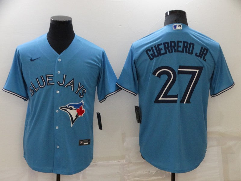 Men's Toronto Blue Jays Vladimir Guerrero Jr. #27 Light Blue Replica Baseball Jerseys