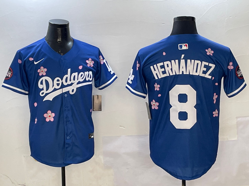 Men's Los Angeles Dodgers Enrique Hernandez #8 Royal Alternate Replica Player Jerseys