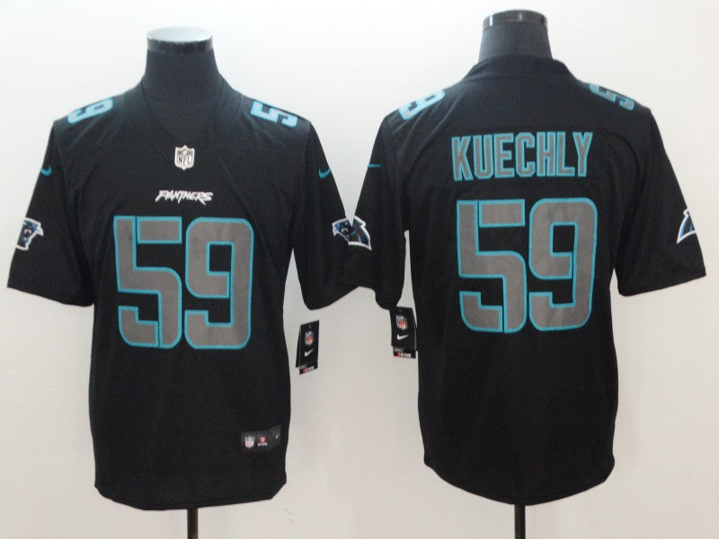 Men's Carolina Panthers Luke Kuechly #59 Black Game Player Jerseys