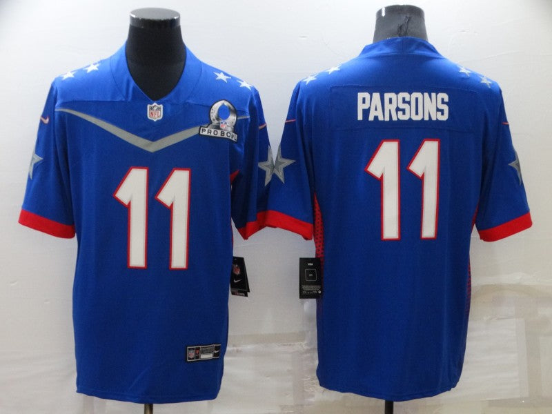 Men's Dallas Cowboys Micah Parsons #11 Blue ALL STAR Game Jerseys