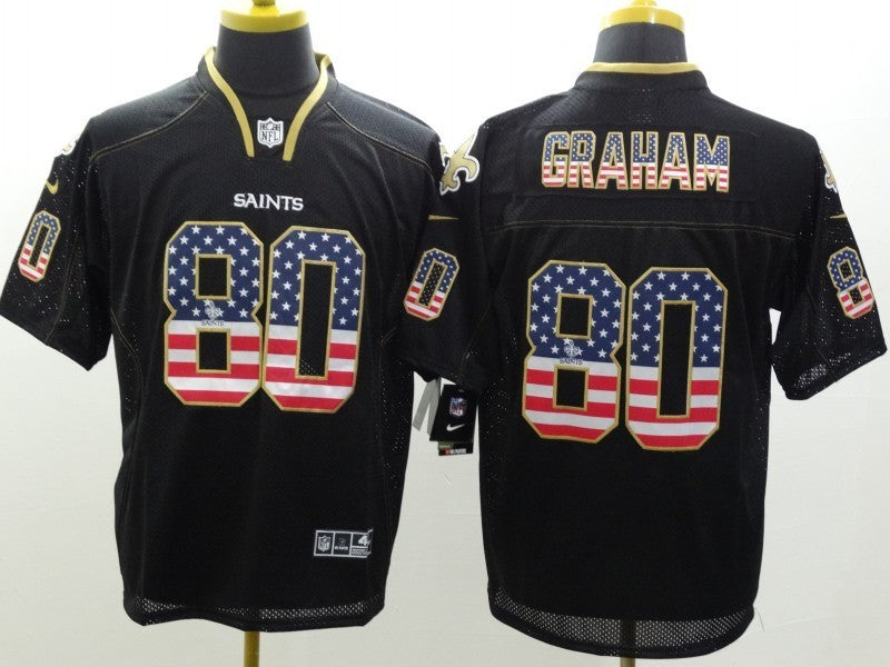 Men's New Orleans Saints Jimmy Graham #80 Black Game Player Jerseys