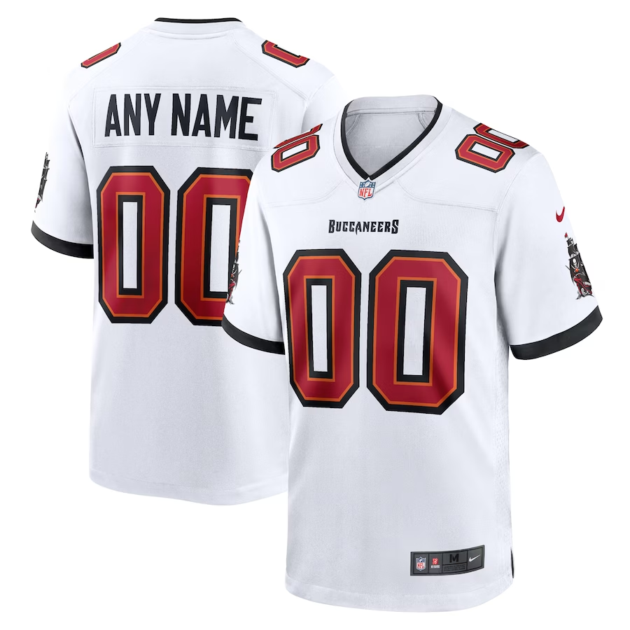 Custom Tampa Bay Buccaneers White Game Jerseys