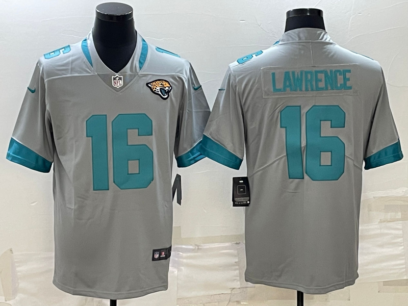 Men's Jacksonville Jaguars Trevor Lawrence #16 Gray Inverted Legend Jerseys