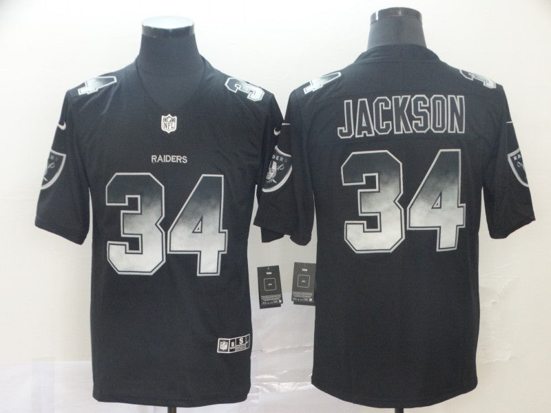 Men's Las Vegas Raiders Bo Jackson #34 Black Authentic Game Jerseys