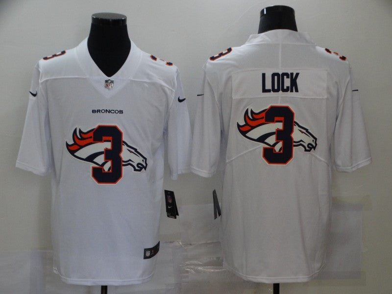 Men's Denver Broncos Drew Lock #3 White Game Player Jerseys