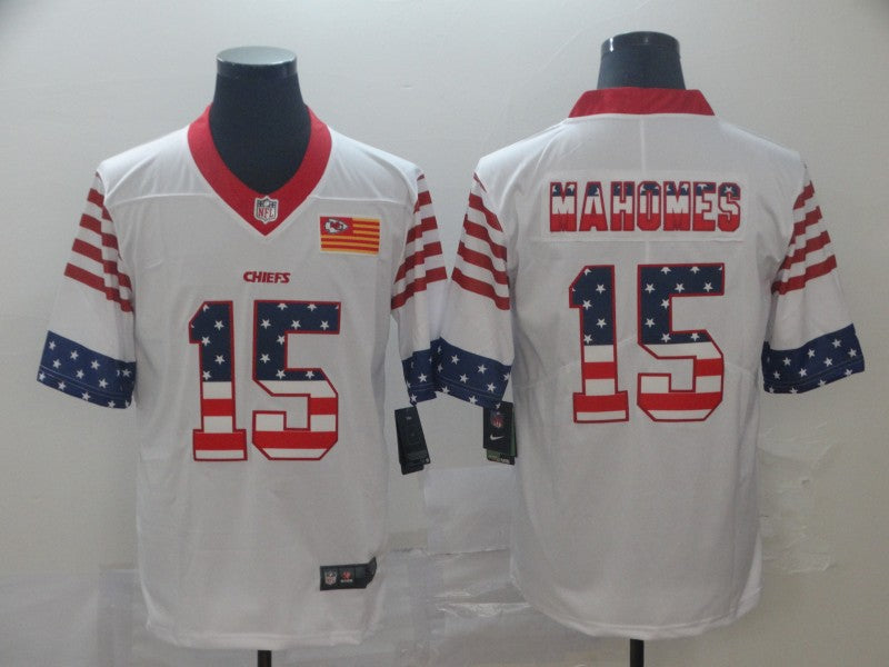 Men's Kansas City Chiefs Patrick Mahomes White Player Game Jerseys