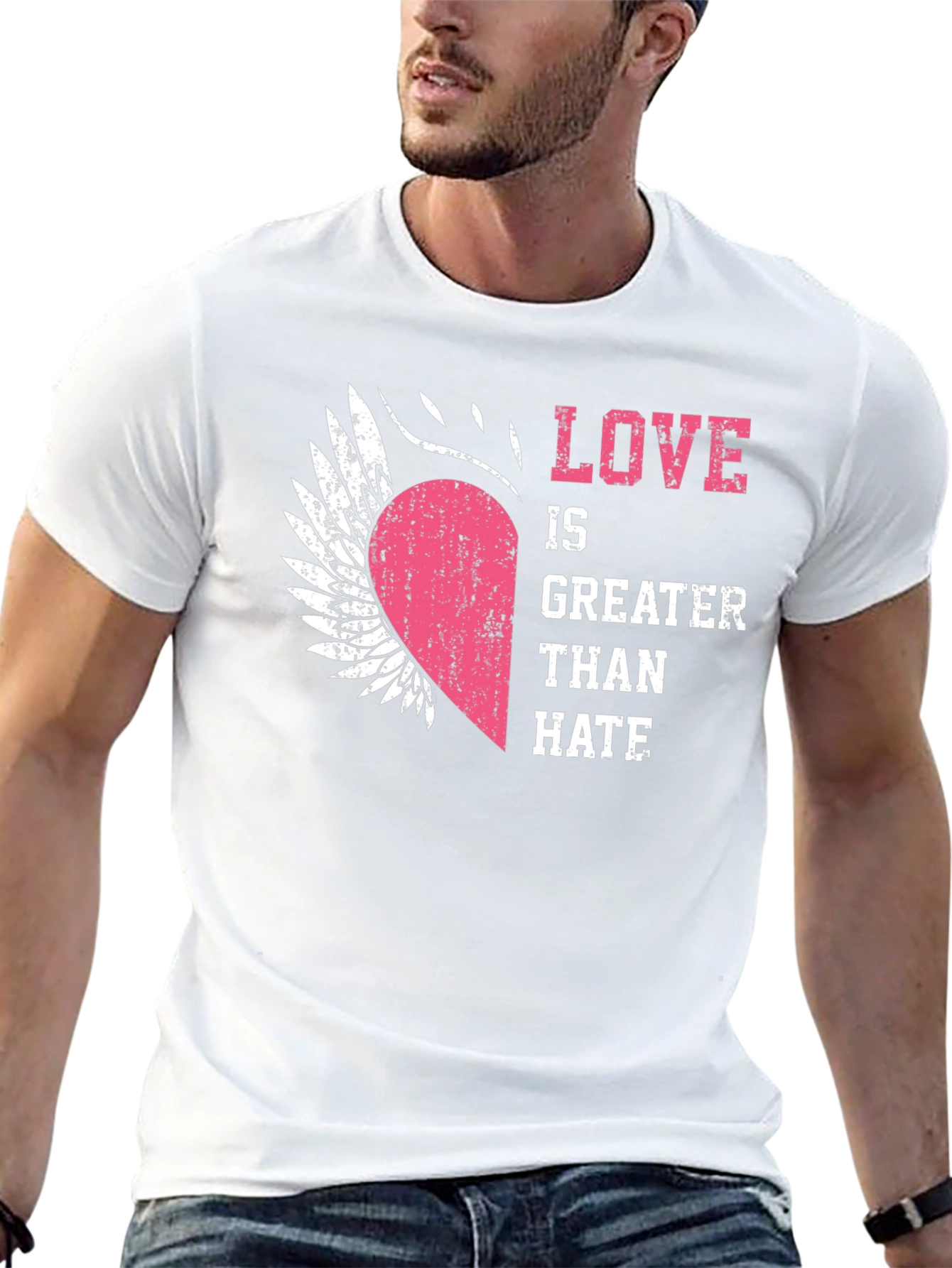 Love is Greater Than Hate Graphic T-Shirt