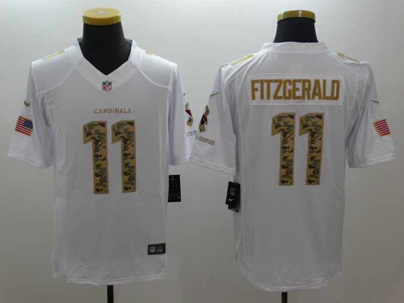 Men's Arizona Cardinals Larry Fitzgerald #11 White Game Jerseys