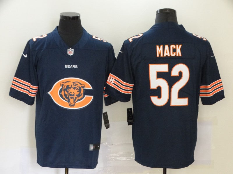 Men's Chicago Bears Khalil Mack #52 Navy Team Game Jerseys