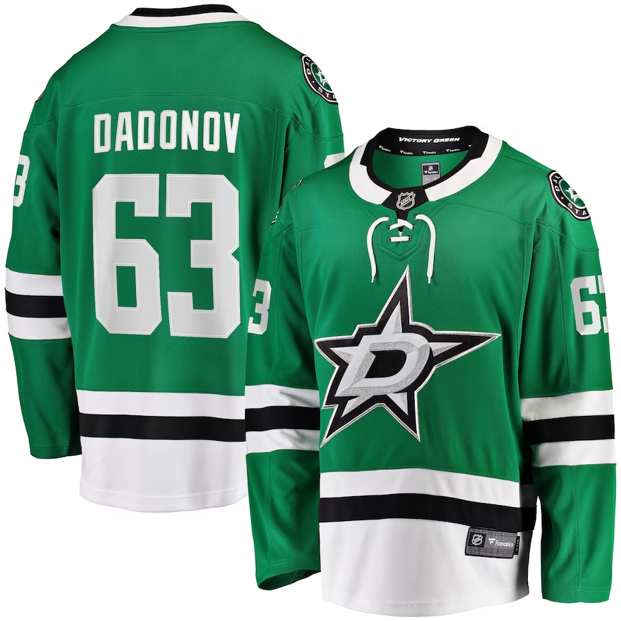 Men's Dallas Stars Evgenii Dadonov #63 Green Home Breakaway Jerseys