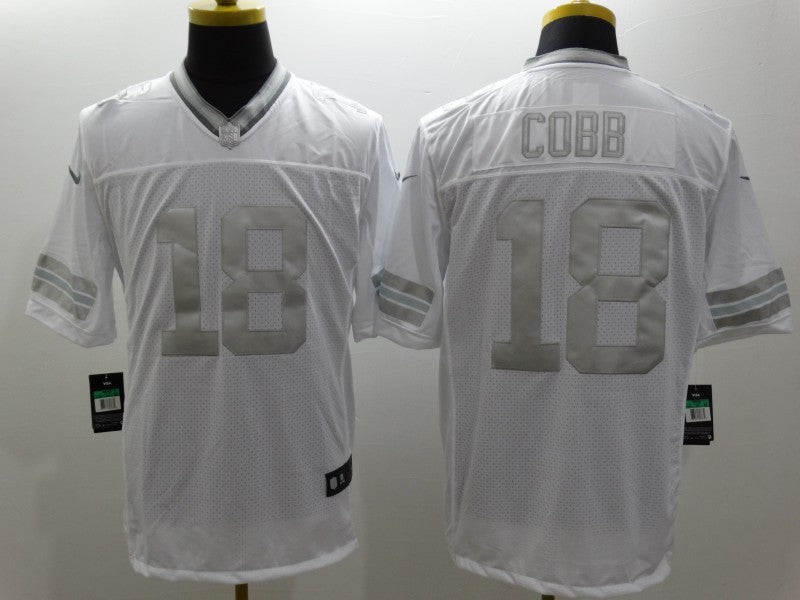 Men's Green Bay Packers Randall Cobb #18 White Game Jerseys