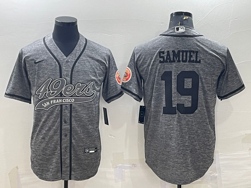 Men's San Francisco 49ers Deebo Samuel #19 Grey Game Jerseys Joint Edition