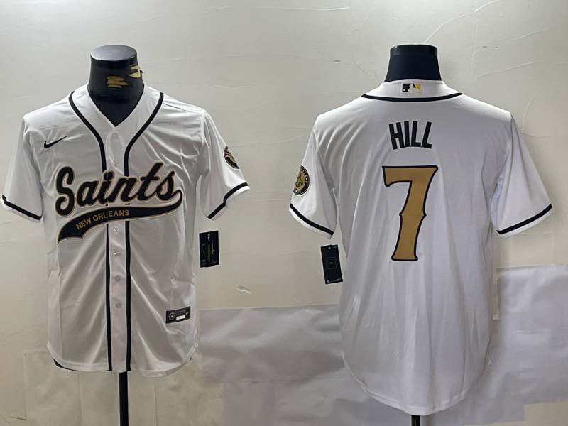 Men's New Orleans Saints Taysom Hill #7 White Player Jerseys