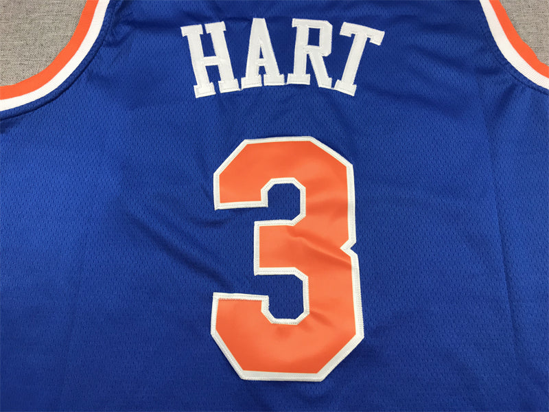 Men's New York Knicks Josh Hart #3 Blue Swingman Jerseys - Icon Edition
