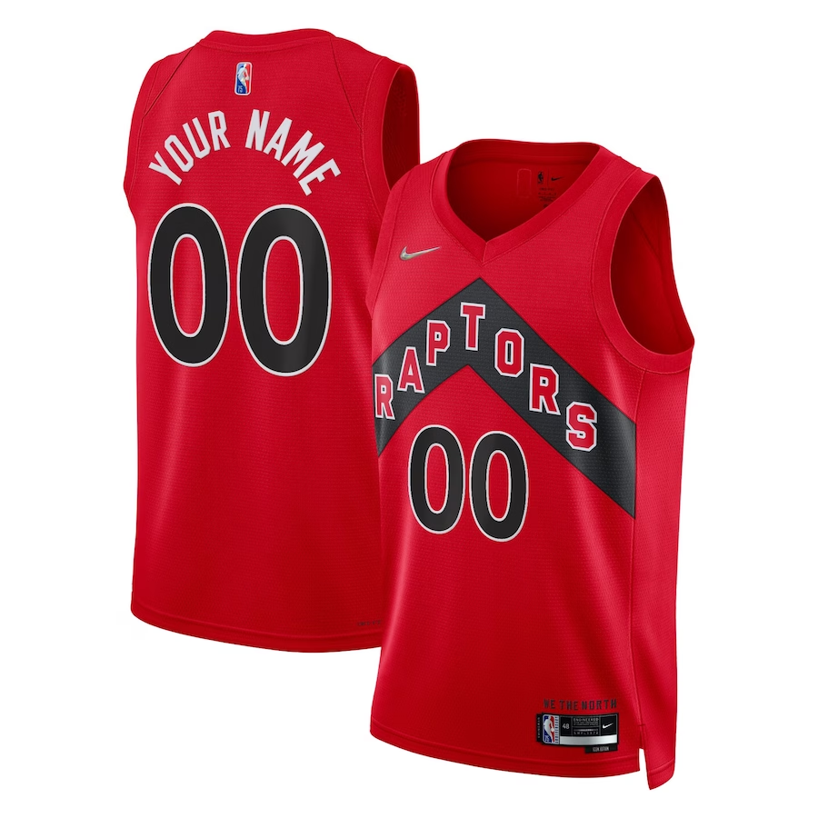 Men's Toronto Raptors Red 2021/22 Diamond Swingman Custom Jerseys - Icon Edition