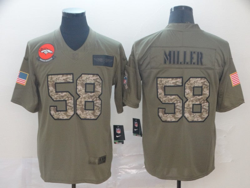 Men's Denver Broncos Von Miller #58 Brown Alternate Game Jerseys