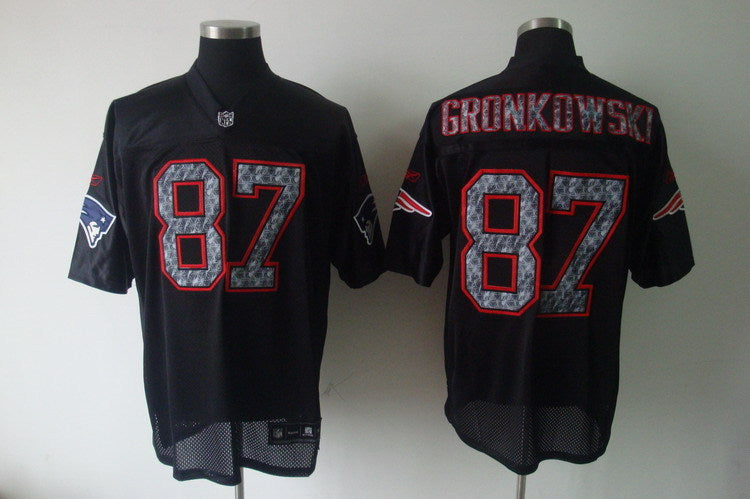 Men's New England Patriots Rob Gronkowski #87 Black Player Jerseys